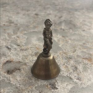 Vintage Cherub Boy Dinner Bell